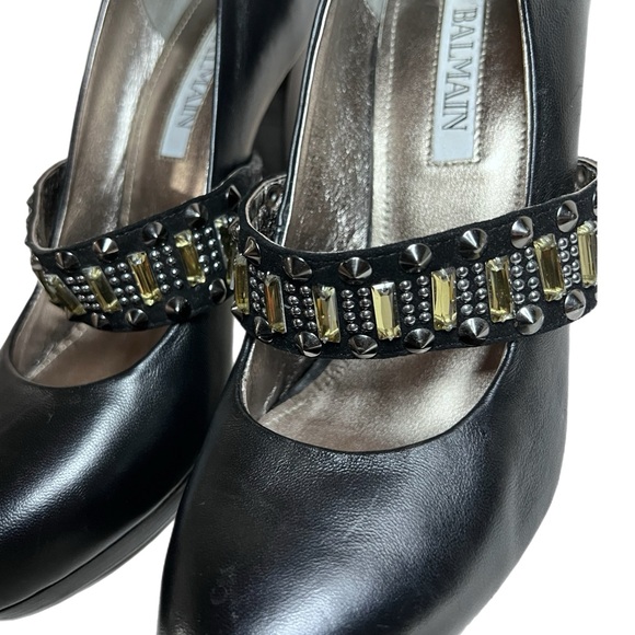 Balmain Pyres Noir Platform Mary Jane - Picture 2 of 7